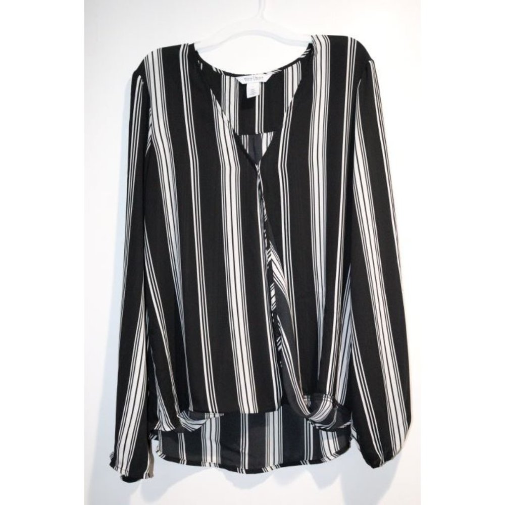 White House Black Market Striped Blouse